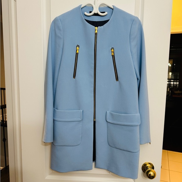 ZARA Baby Blue Blazer Coat Suit jacket, Size XS - Picture 9 of 9